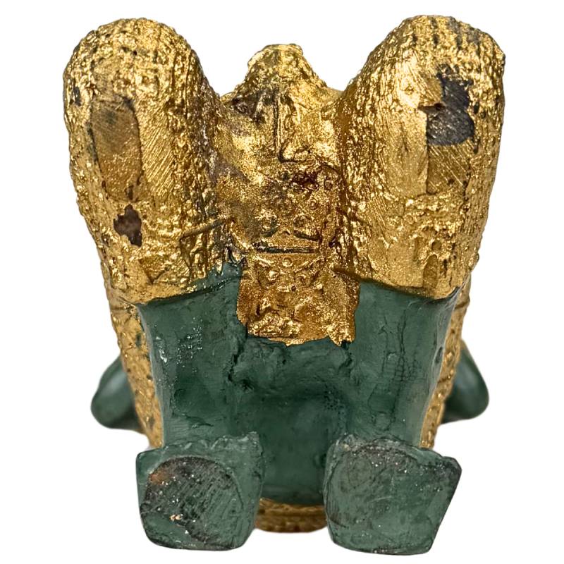 Thailändische Thepanom Tempelwächter-Set – Goldpatina-Figurenpaar