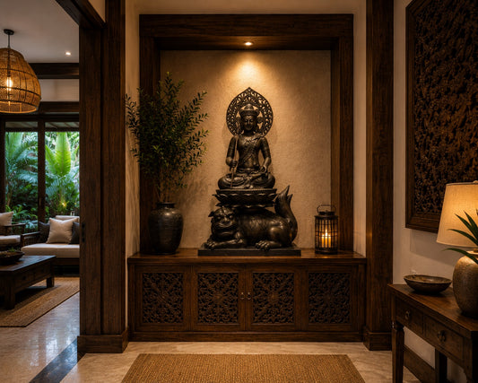 Monumentaal Wenshu Pusa beeld van 1stbuddha met betekenis van wijsheid, bescherming en helder denken