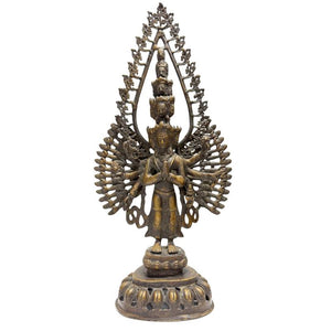 Tausendarmiger Avalokiteshvara – Stehende Bronzestatue – 49 cm Los 461