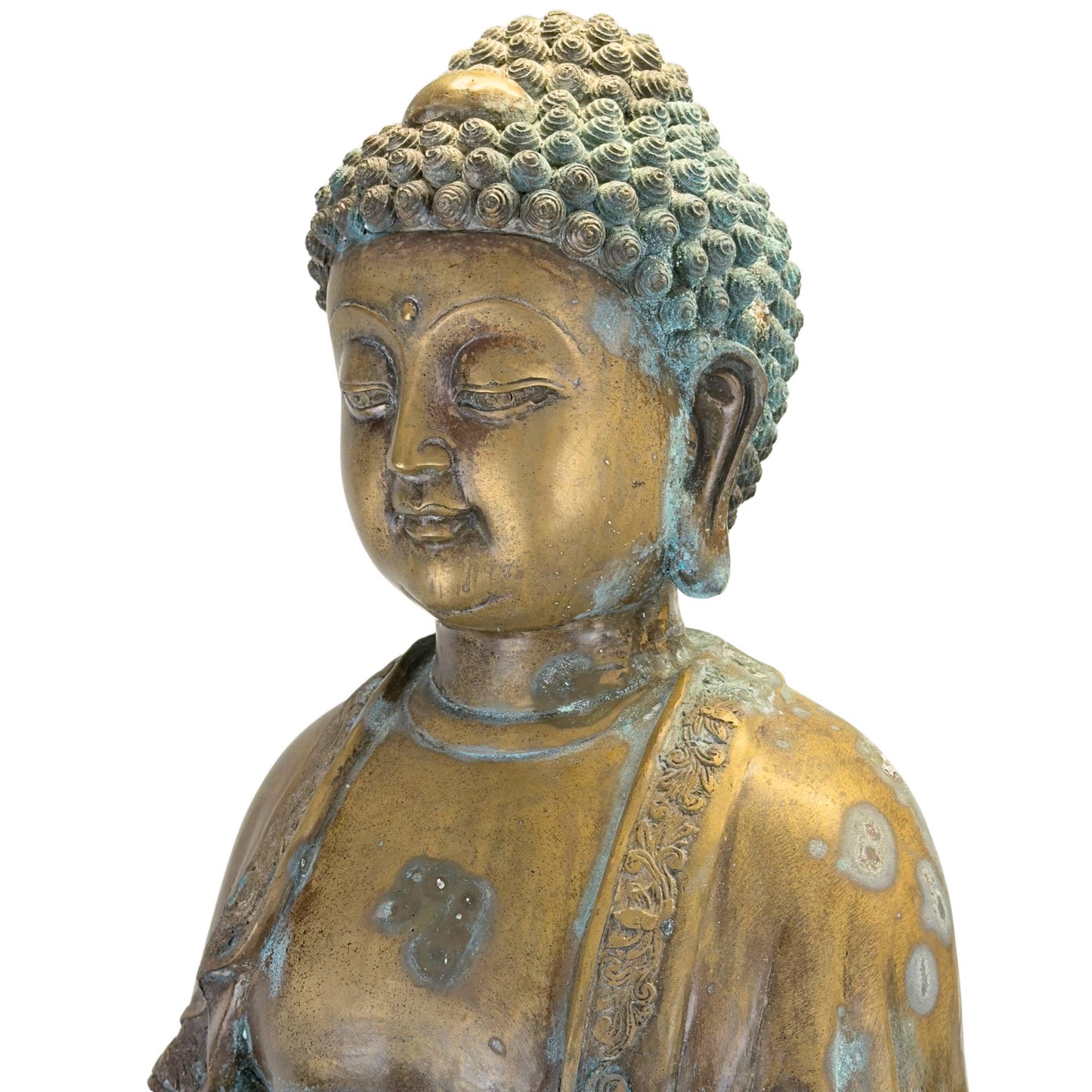 Medizinbuddha-Bronze-stehend-China-98cm-vintage-XL