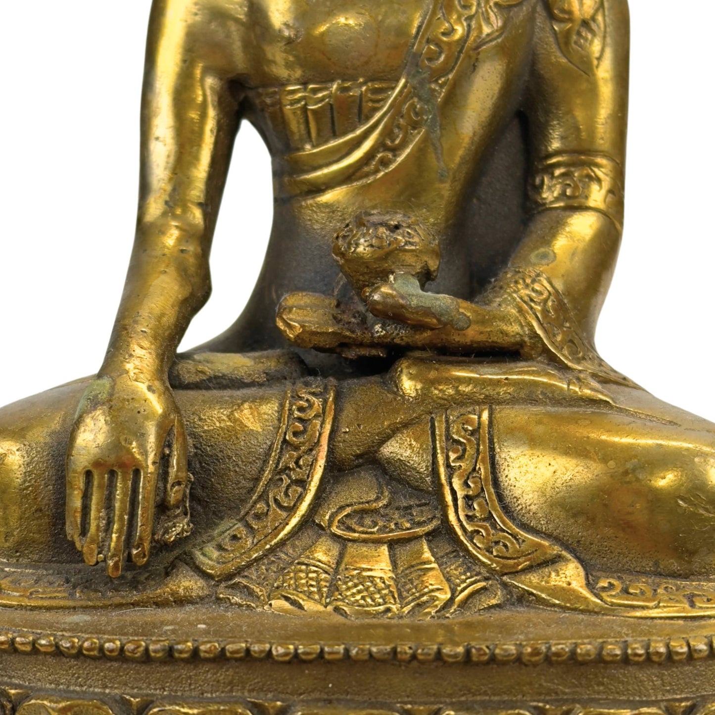 Vergoldete Bronze Buddha Statue – Bhumisparsha Mudra – Symbol für Erdung, Kraft und Erleuchtung (Kopie)