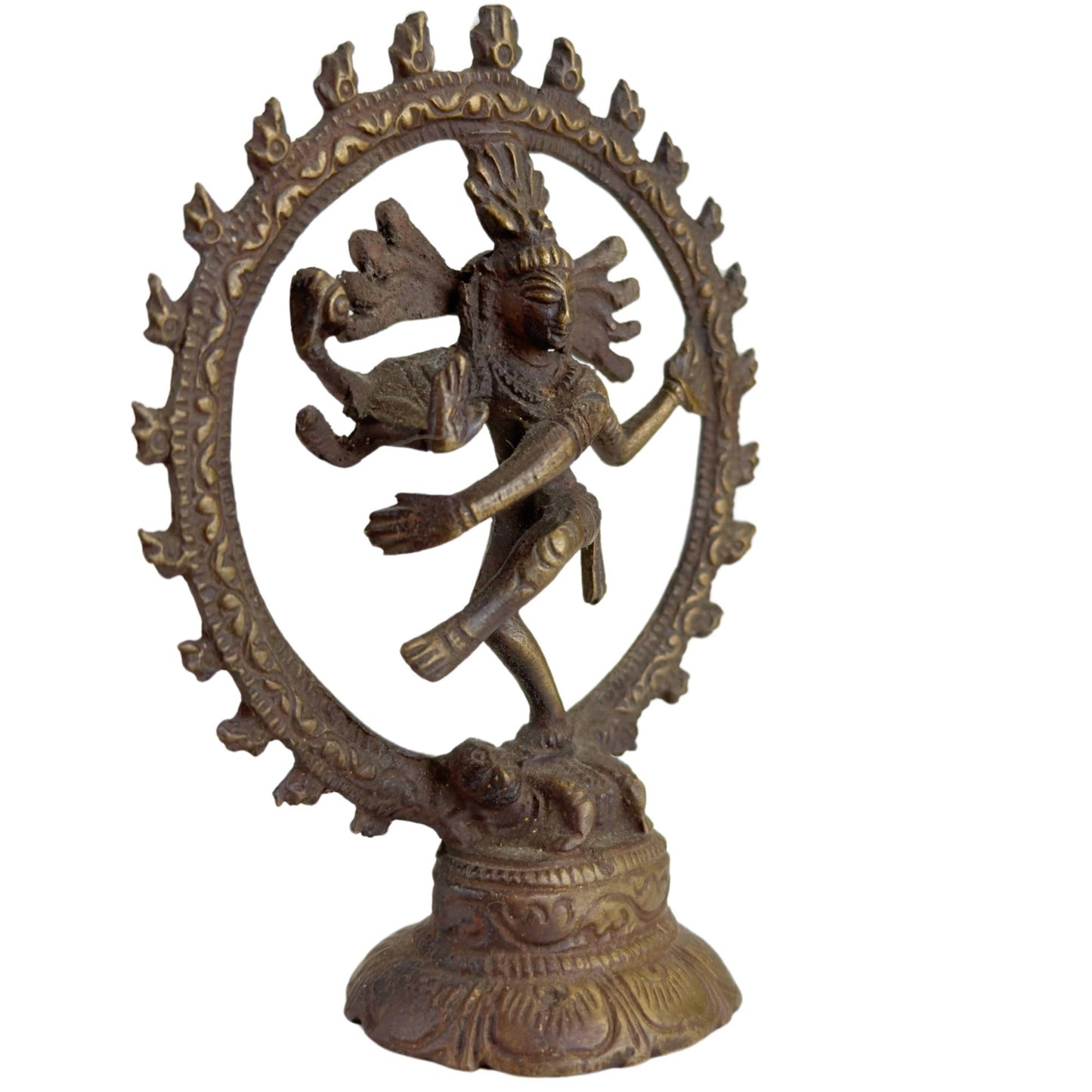 3x Shiva Nataraja Statuen – Indien – Kosmischer Tanz aus Bronze.