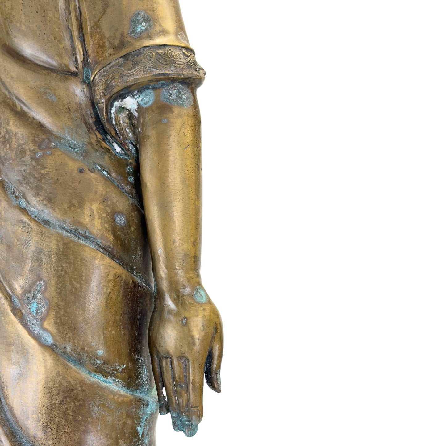 Medizinbuddha-Bronze-stehend-China-98cm-vintage-XL