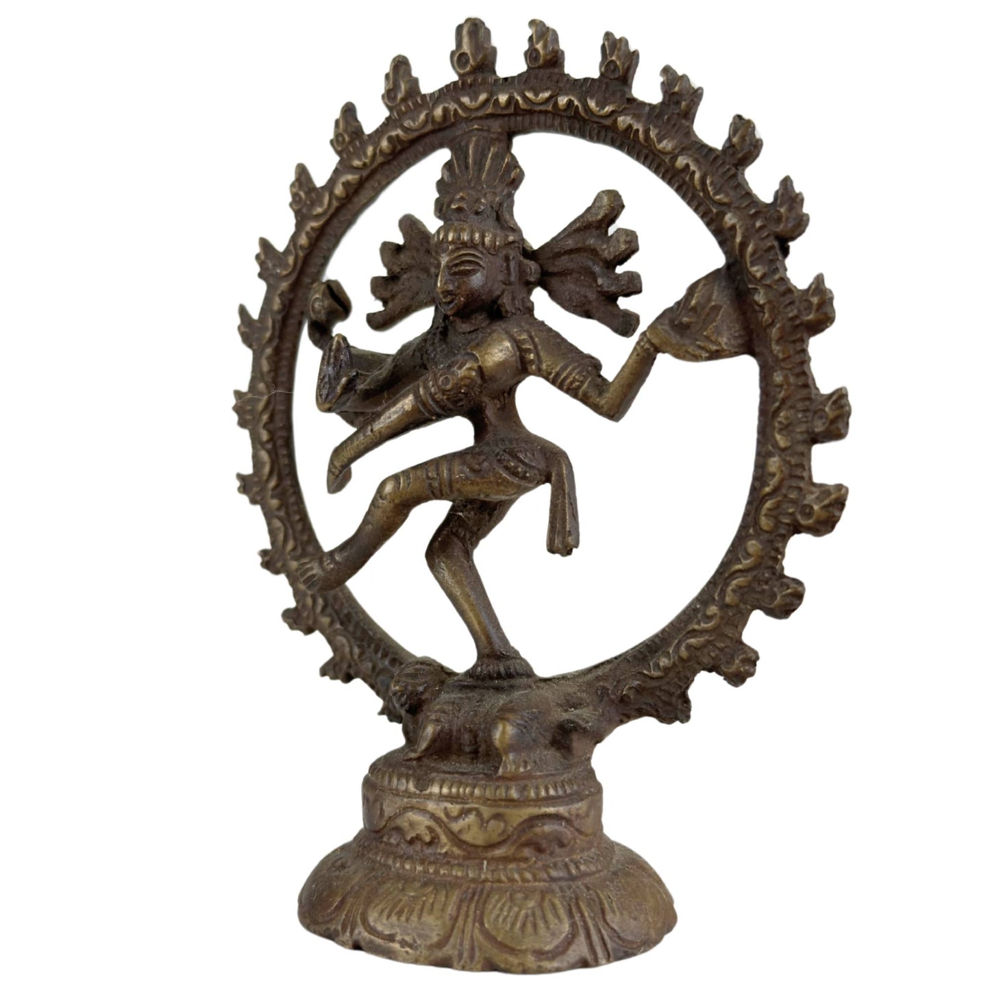 3x Shiva Nataraja Statuen – Indien – Kosmischer Tanz aus Bronze.