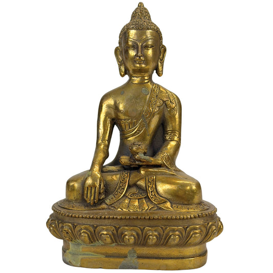 Vergoldete Bronze Buddha Statue – Bhumisparsha Mudra – Symbol für Erdung, Kraft und Erleuchtung (Kopie)
