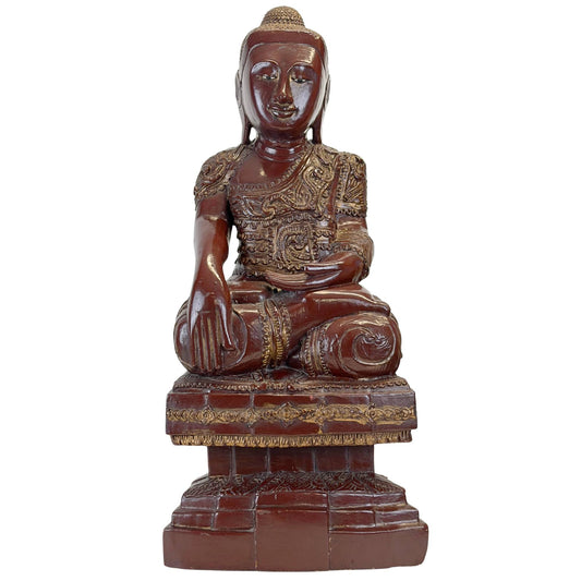 Antike Buddha-Statue aus Mandalay, Myanmar, Konbaung-Periode, 19. Jahrhundert