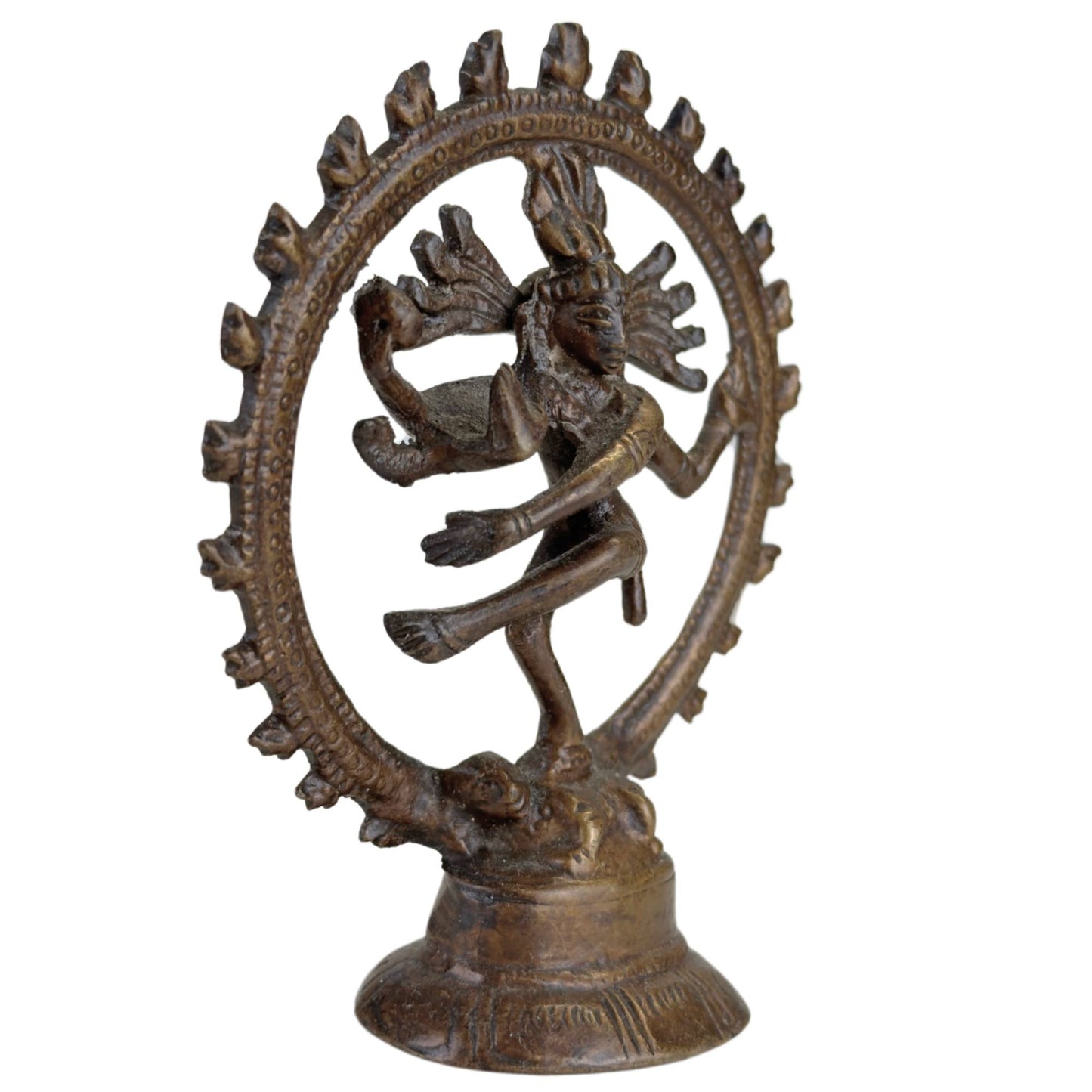 3x Shiva Nataraja Statuen – Indien – Kosmischer Tanz aus Bronze.