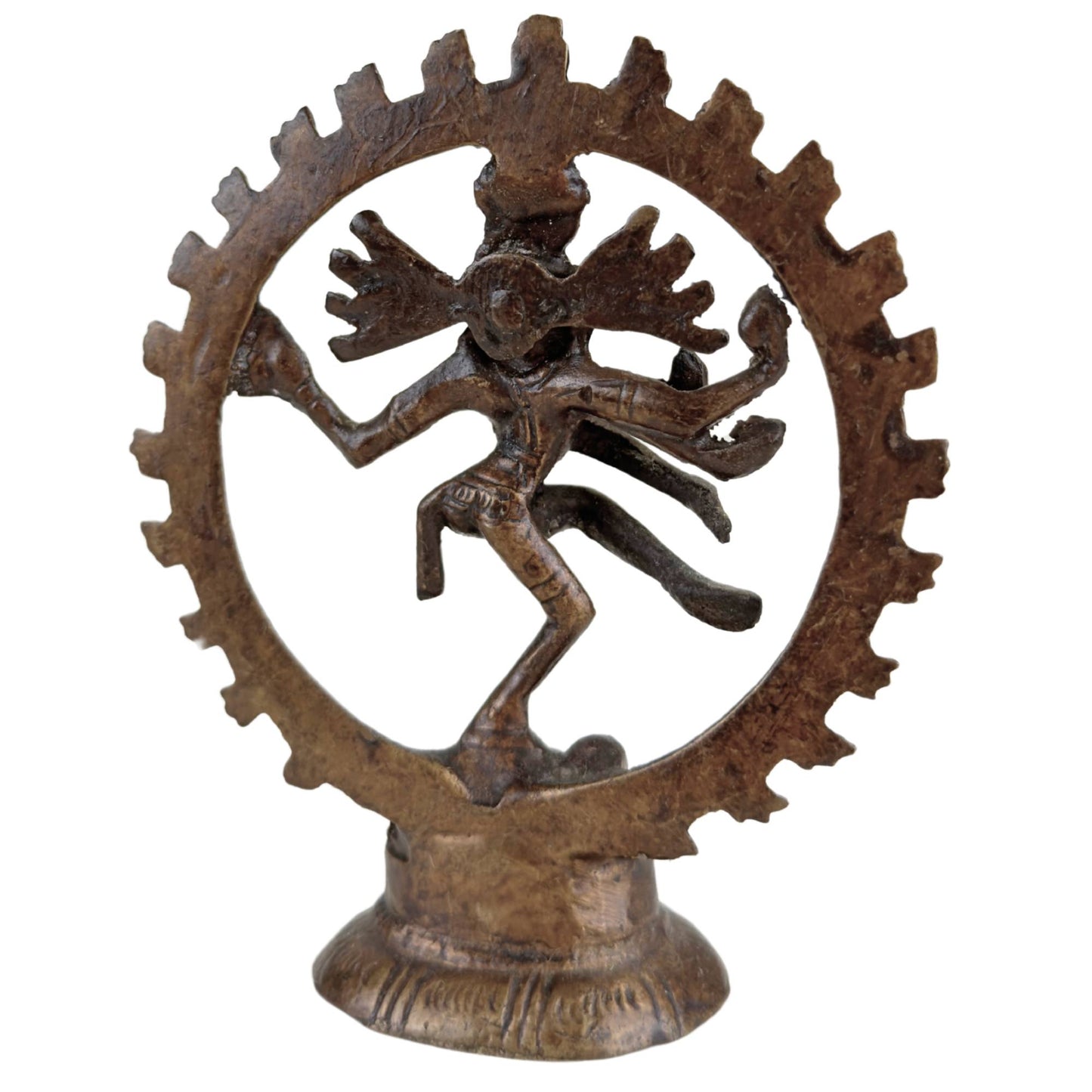 3x Shiva Nataraja Statuen – Indien – Kosmischer Tanz aus Bronze.