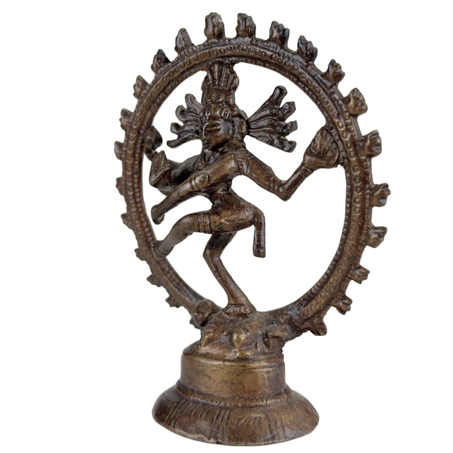3x Shiva Nataraja Statuen – Indien – Kosmischer Tanz aus Bronze.