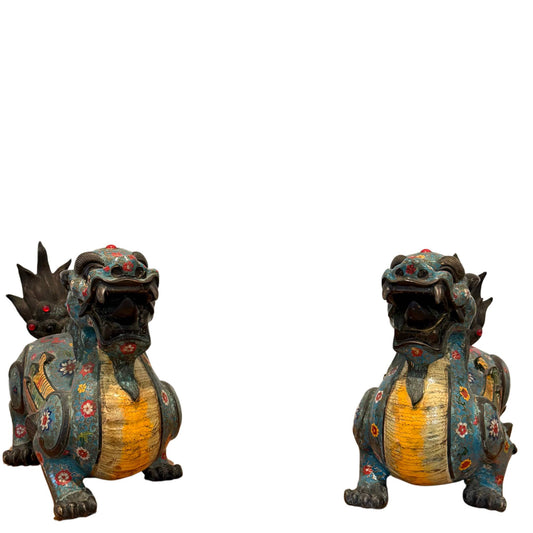 Paar monumentale antike Pixiu – Foo Dogs