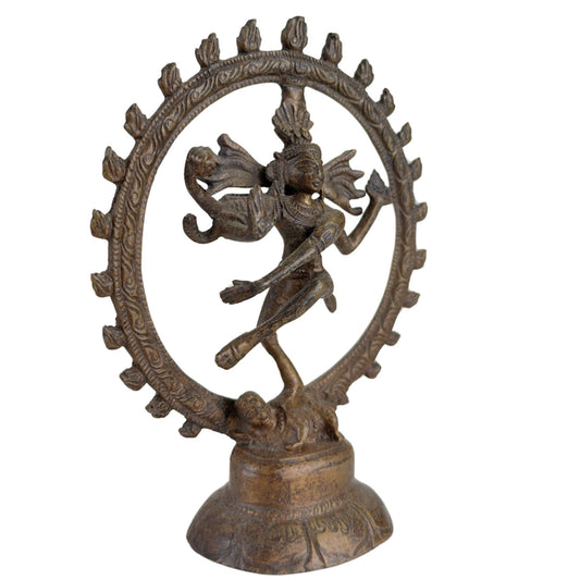 3x Shiva Nataraja Statuen – Indien – Kosmischer Tanz aus Bronze.