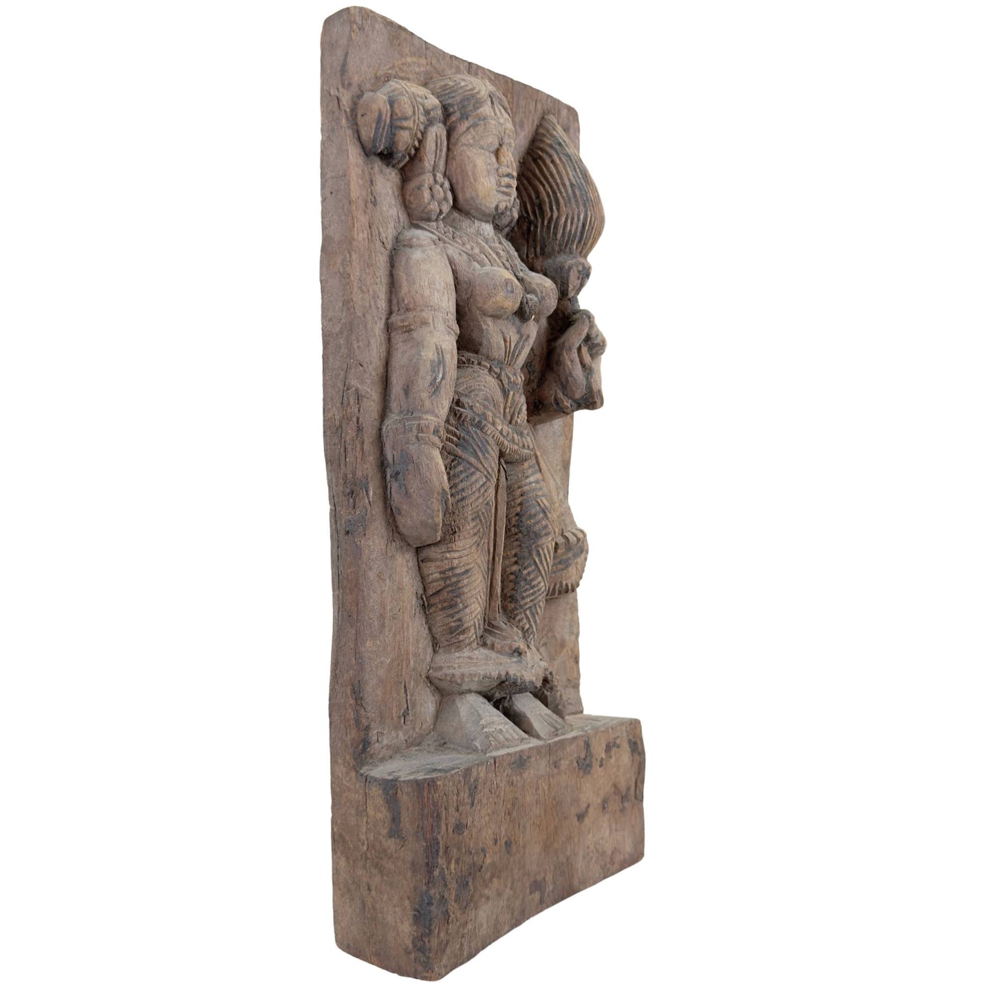 Antikes Tempelpaneel aus dem 18./19. Jahrhundert – Göttin Lakshmi (Sri Devi)