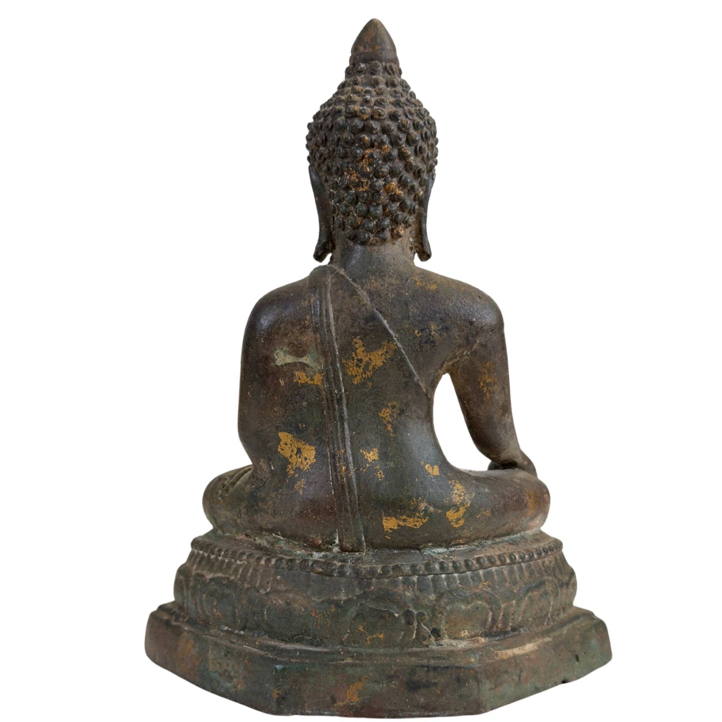 Antike Ayutthaya Buddha-Statue in Bhumisparsha Mudra – 17./18. Jahrhundert – Museale Bronze