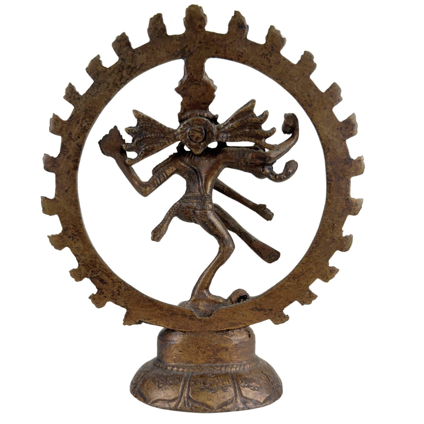 3x Shiva Nataraja Statuen – Indien – Kosmischer Tanz aus Bronze.