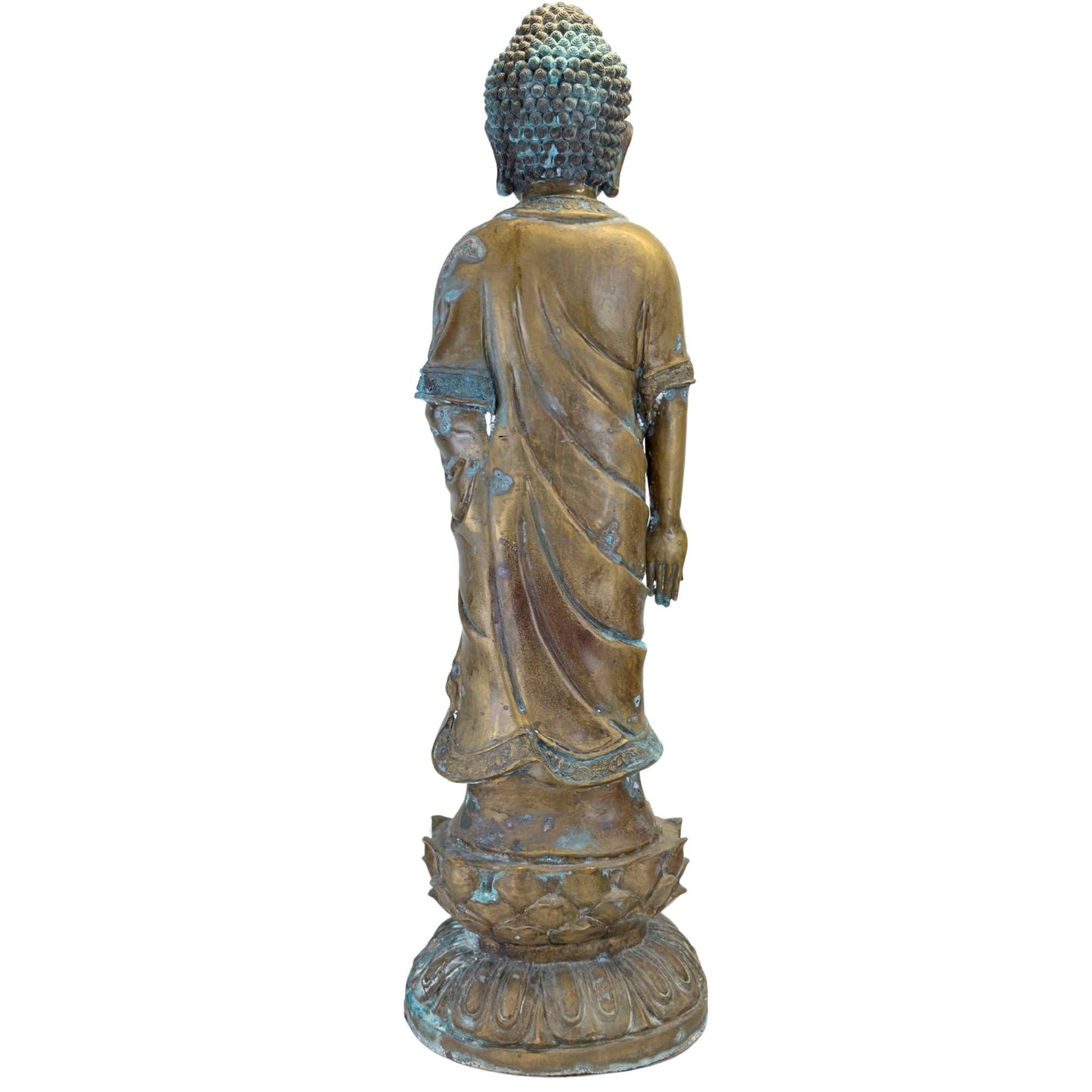 Medizinbuddha-Bronze-stehend-China-98cm-vintage-XL