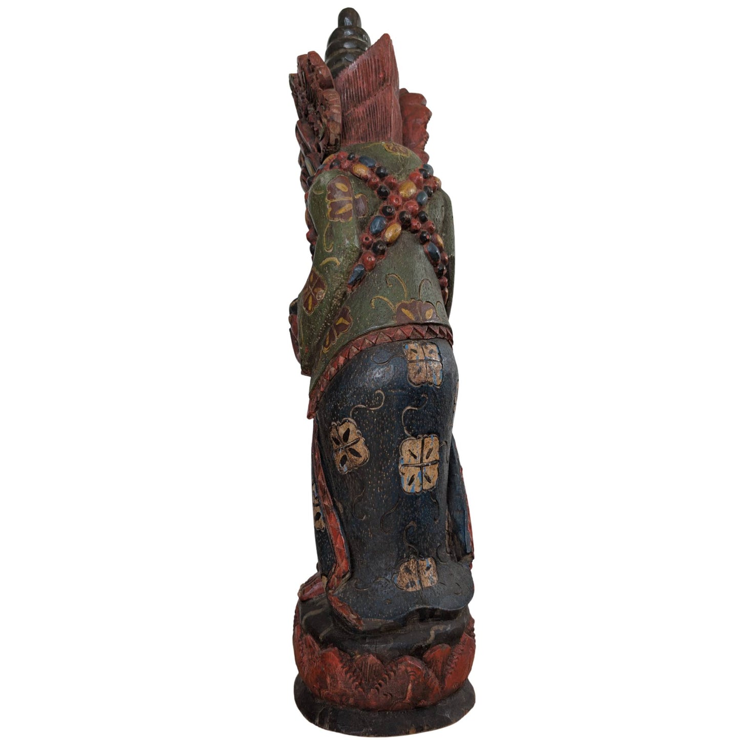 Handgeschnitzte Tempelwächter-Statue (Dvarapala)