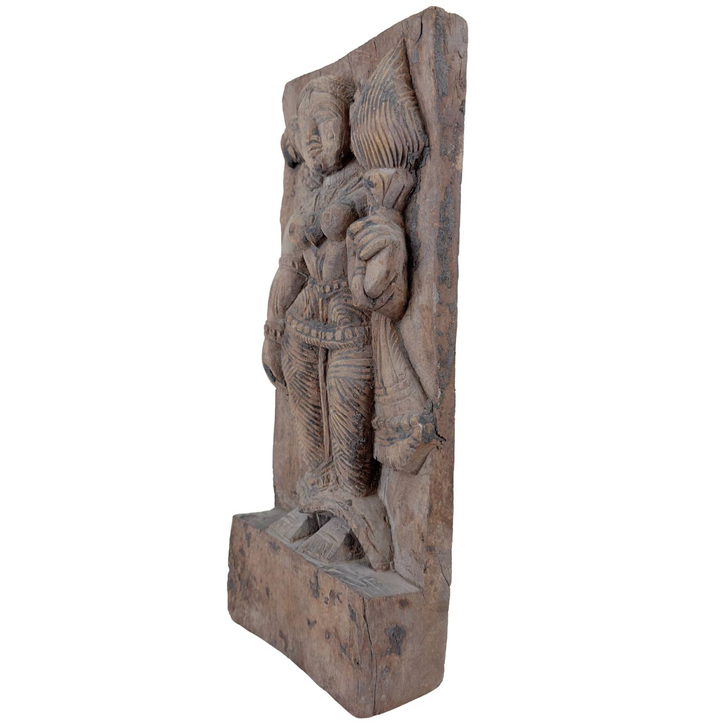 Antikes Tempelpaneel aus dem 18./19. Jahrhundert – Göttin Lakshmi (Sri Devi)