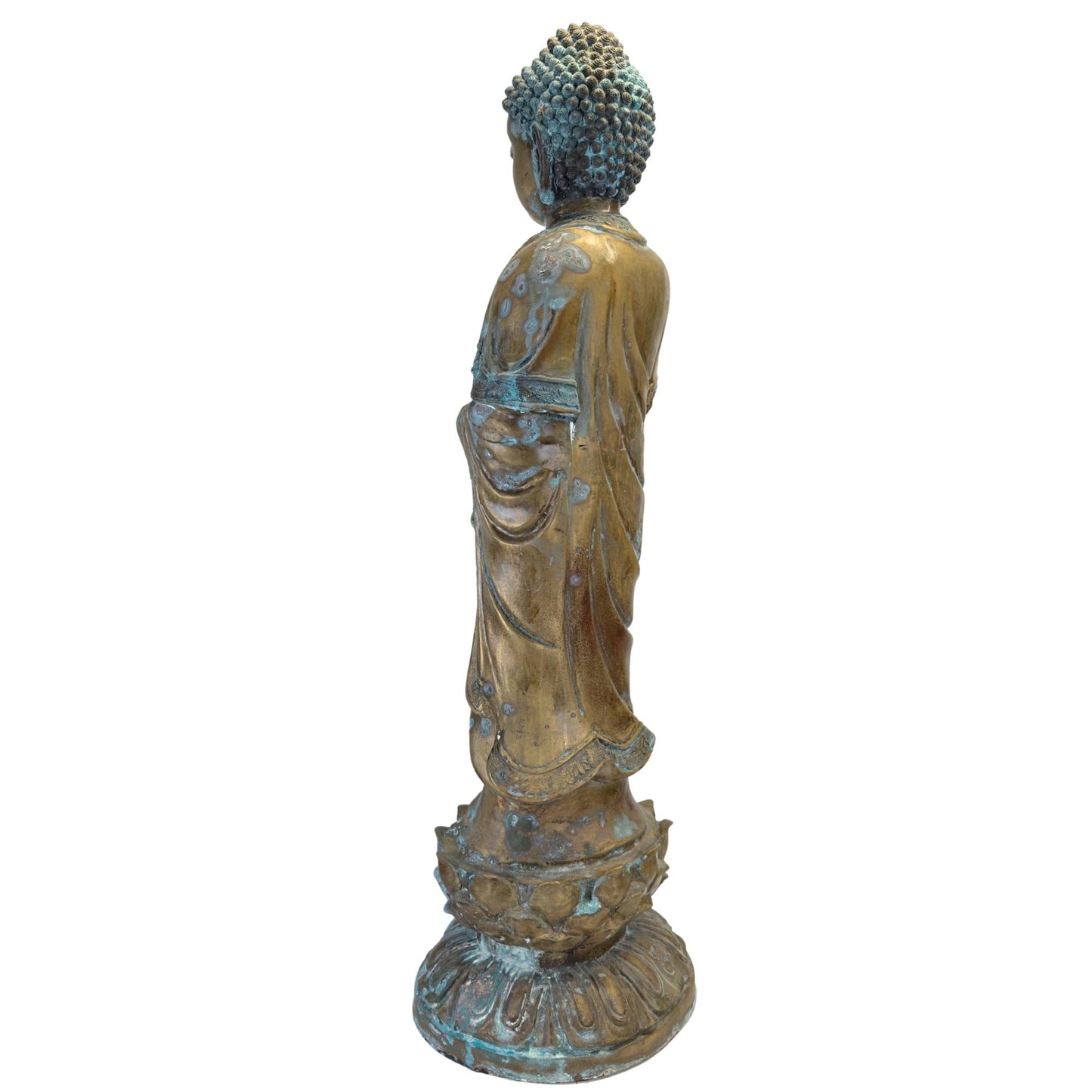 Medizinbuddha-Bronze-stehend-China-98cm-vintage-XL