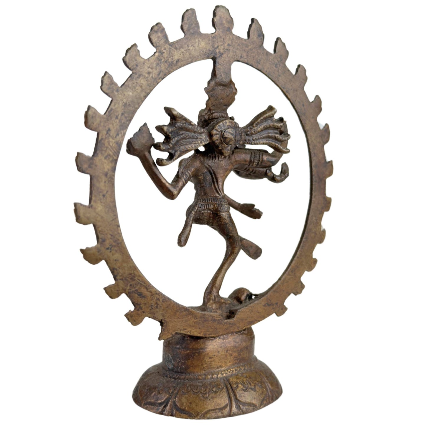 3x Shiva Nataraja Statuen – Indien – Kosmischer Tanz aus Bronze.