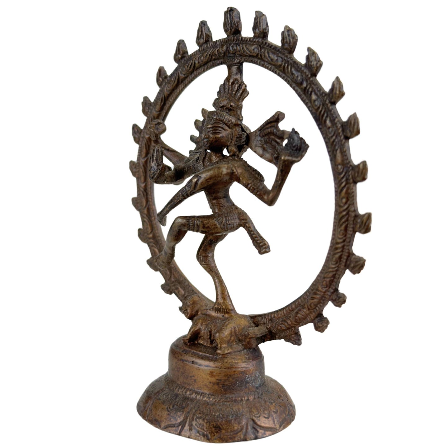 3x Shiva Nataraja Statuen – Indien – Kosmischer Tanz aus Bronze.