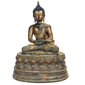 Tibetische Buddha-Statue mit Medizinschale