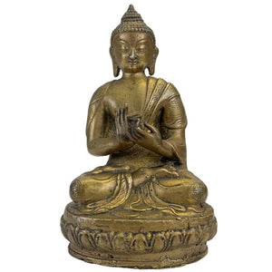 Antike Bronze Buddha-Statue Zanabazar 18. Jahrhundert Shramana Mudra