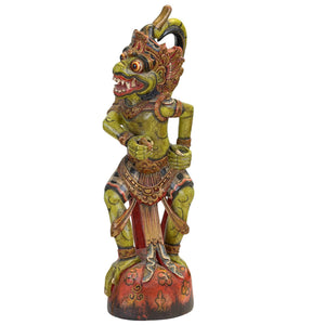 Antiker handgeschnitzter hölzerner Hanuman Tempelwächter Kris-Halter 19. Jahrhundert