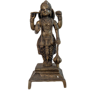 Antike südindische Bronze-Vishnu-Statue, 20 cm