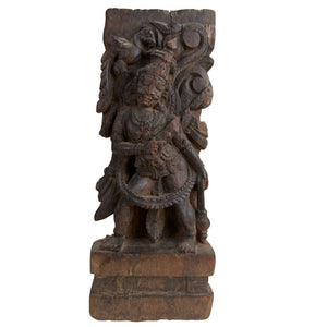 Antikes Tempelwagenschnitzwerk mit Lord Rama, Südindien, 18.–19. Jahrhundert