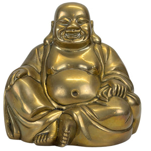 Antiker Budai aus Bronze – Späte Qing-Dynastie (ca. 1880–1912)