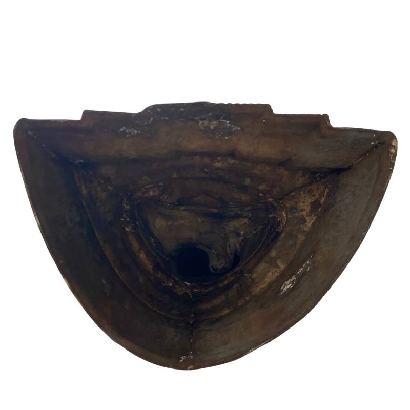Antiek Himalaya bronzen Boeddha tempelbeeld met authentieke veroudering