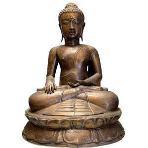 Monumentaler javanischer Buddha Shakyamuni – Bhumisparsha Mudra – 58 cm – 7,5 kg