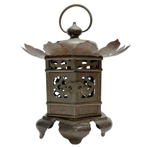 Monumentale antike japanische Bronzene Tempellaterne (Tsuri-Tōrō) – Meiji-Zeit – ca. 1900