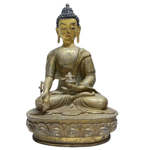 Antiker Buddha mit Originalgemälde – Los 459