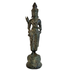 Bronzene Avalokiteshvara-Statue auf Lotus