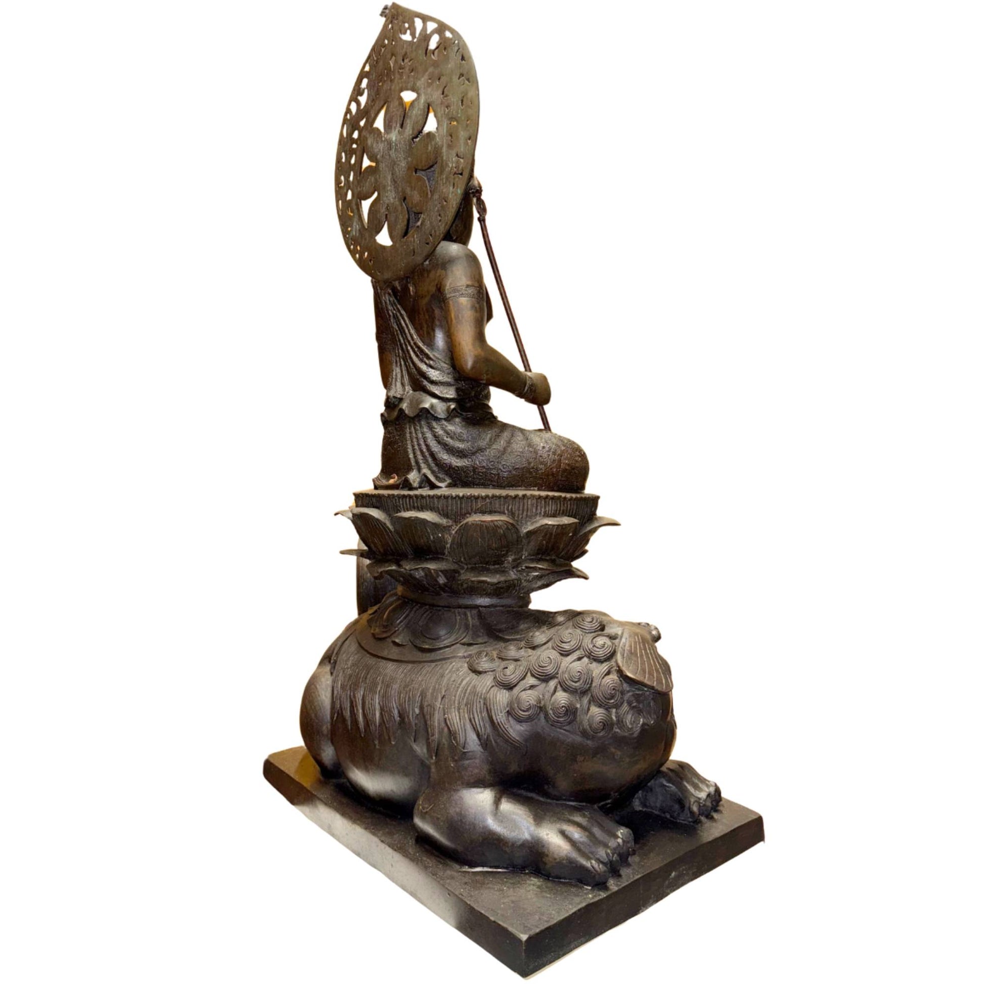 Bronzen bodhisattva van wijsheid voor helder denken, studie en spirituele focus