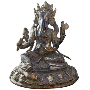 Ganesha Bronzefigur – Gott der Weisheit & des Erfolgs – Handgefertigt 20 hoch