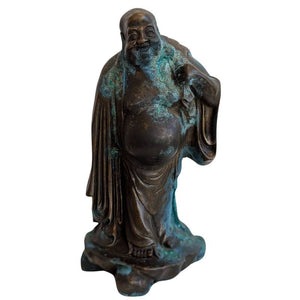 Budai – Chinesische Bronzestatue mit tiefer historischer Patina, möglicherweise frühe Qing-Dynastie oder früher – Los 139
