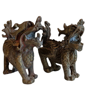 Set aus zwei chinesischen Bronze-Foo-Hunden – Los 101