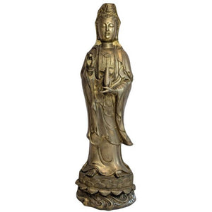Stehende Guanyin aus Bronze – China, 19. Jahrhundert