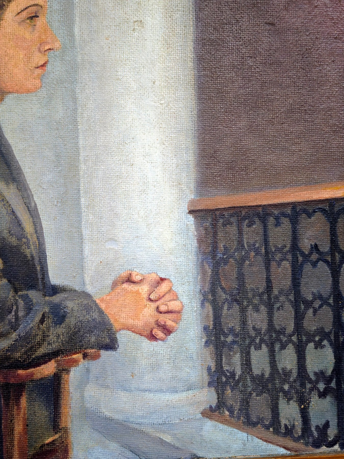 figuratief schilderij vrouw profiel rustige expressie