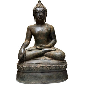 XXL Große Bronze Buddha Statue – Thailändischer Sukhothai-Stil – Schwere Bronze – 70 cm hoch