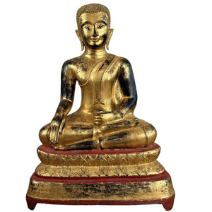 Antike birmanische Bronze-Buddha-Statue mit Almosenschale – 24,2 kg