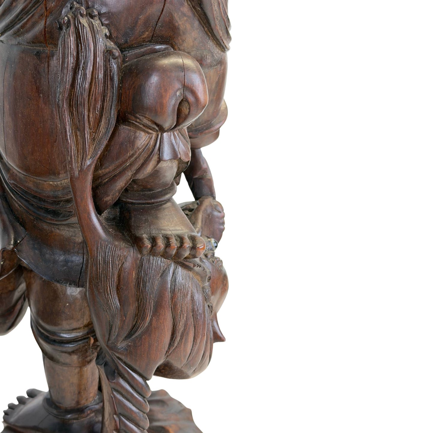 59 cm große Ebisu-Götterstatue für eine asiatische Kunstsammlung