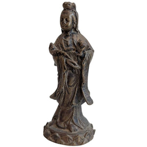 Guanyin-Reisestatue – Alte Bronze, Persönlicher Schutz Los 145
