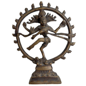 Indischer Shiva Nataraja aus Bronze und ist handbearbeitet.