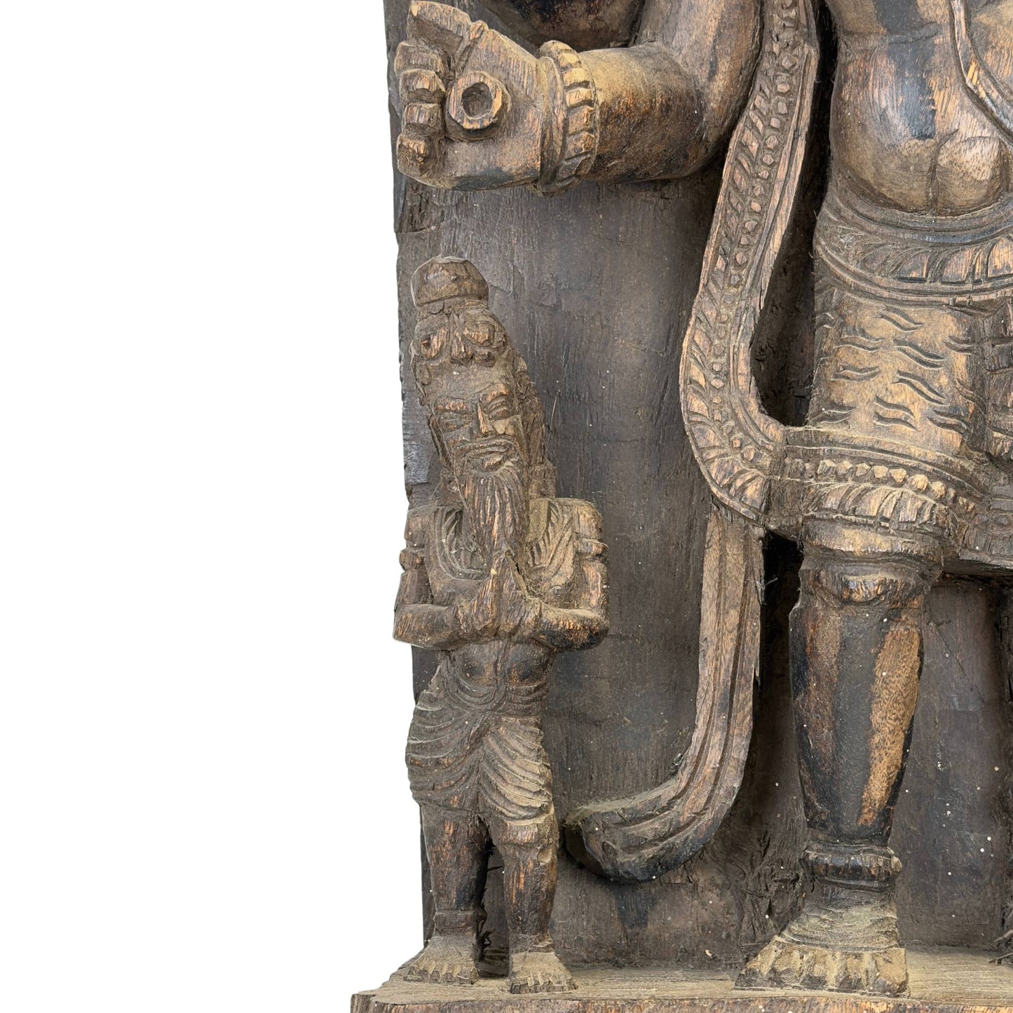Indiaas tempelreliëf met meerarmige Ardhanarishvara voorstelling