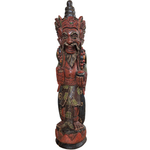 Handgeschnitzte Tempelwächter-Statue (Dvarapala)