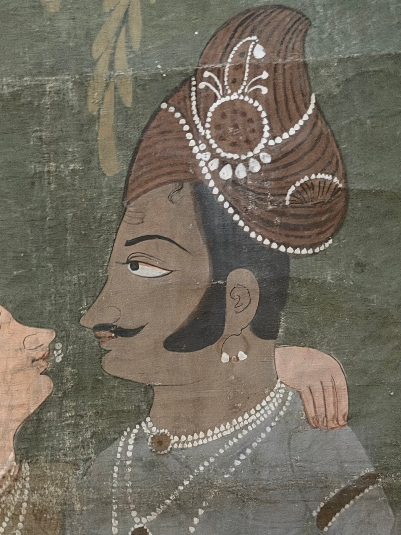 krishna gopi scene traditionele indiaase schilderkunst
