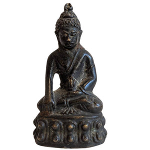 Mahayana-Reisestatue mit Kalasha – Alte (verbliebene) vergoldete Bronze – Los 148